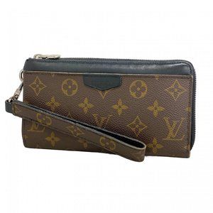 Louis Vuitton Monogram Macassar Zippy Dragonne Long Wallet M69407 Brown/Black...